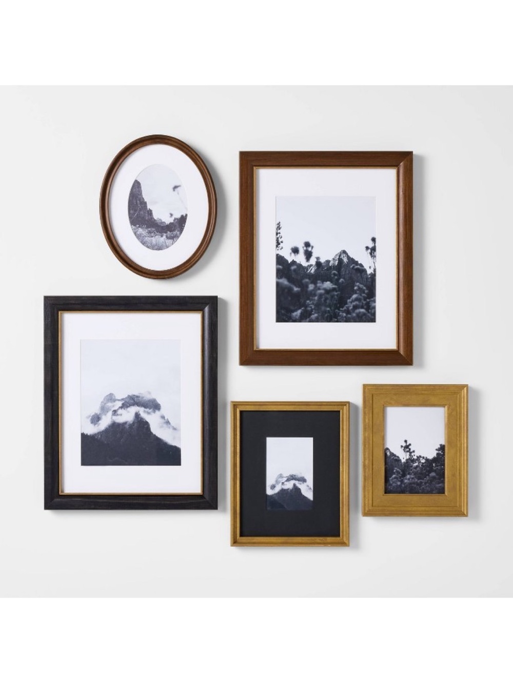 Studio McGee Set of 5 Real Wood Gallery Frames , Assorted Sizes